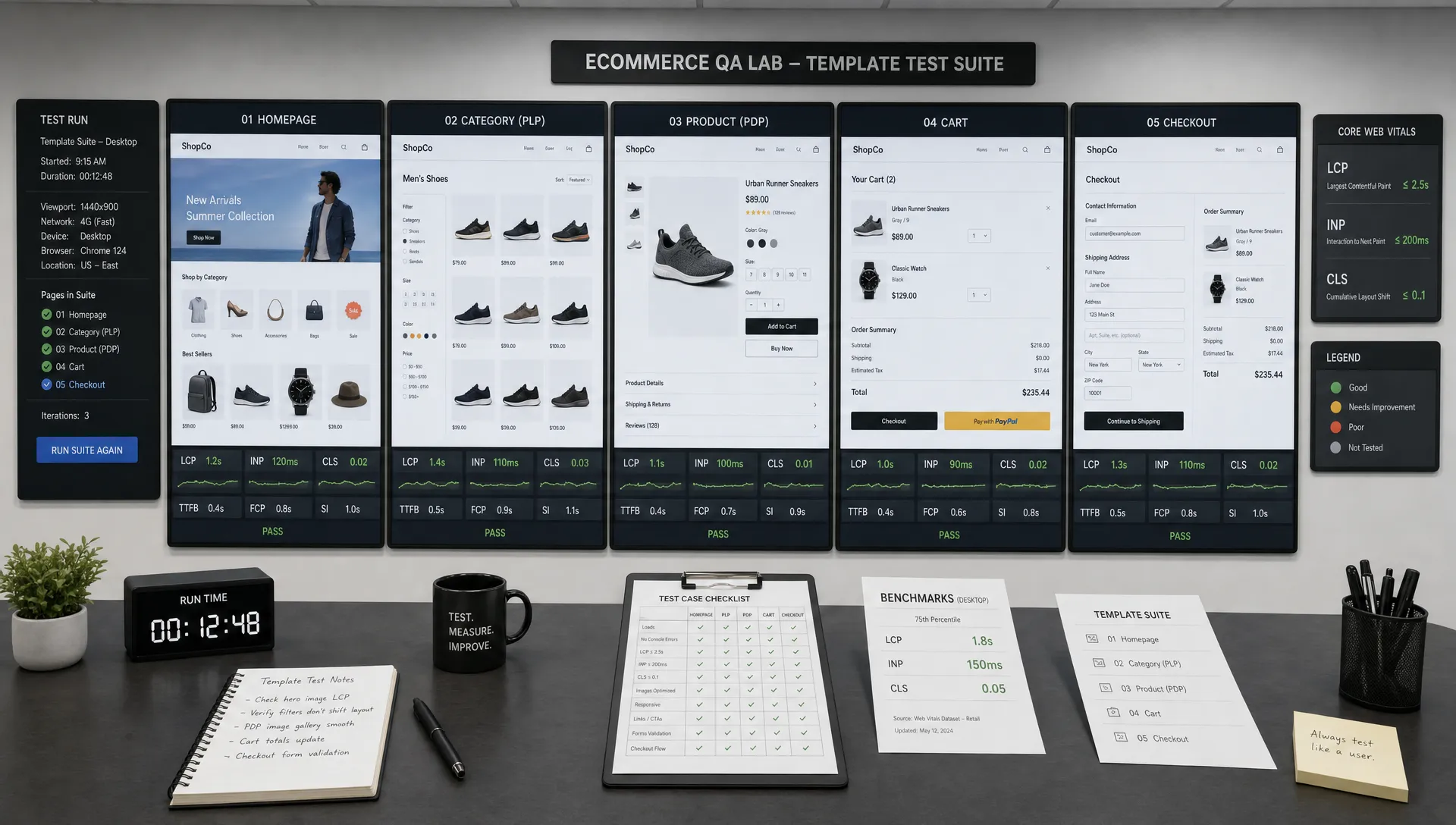 How to Run a Core Web Vitals Test on Ecommerce Templates